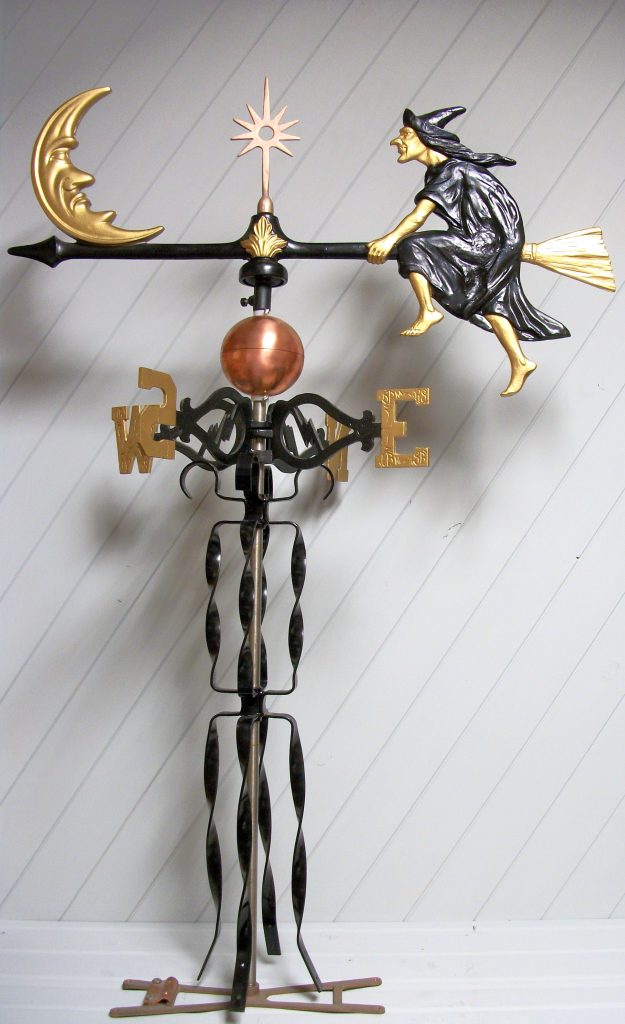 573 Standard Witch On A Broom Weather Vane Robbins Lightning